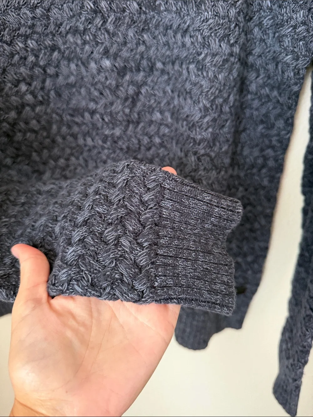 Carbon 2 Cobalt Heavy Knit Crewneck Sweater